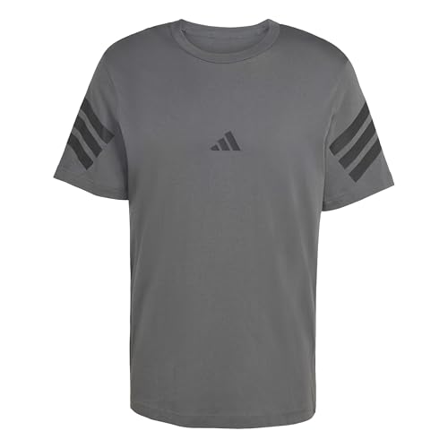 adidas Men's Future Icons Three Stripes TEE, Grey six, S