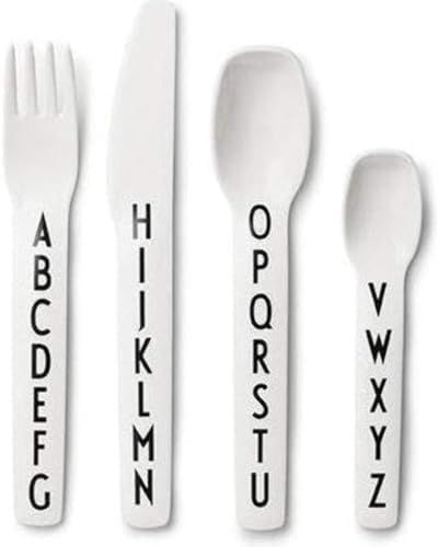 Design Letters 4-Piece Toddler Cutlery Set - Tritan Material - Mi...