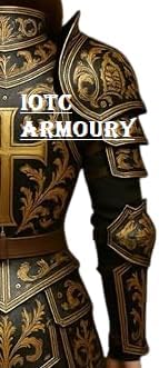 Medieval Fantasy Brave Lady Blackened Royal Queen costume-Half Body Lady Armor Suit, Renaisance, LARP,Halloween, Cosplay Replica Female Costume