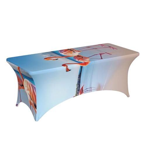 Nappe élasthanne 1,8m lavable et housse table rectangulaire infroissable - 4