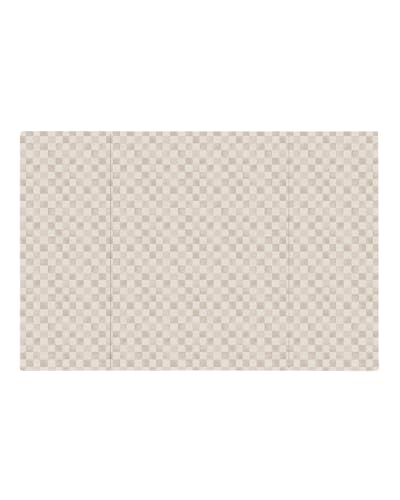House of Noa Foldable Baby Tumbling Mat – Padded Baby Play Mat for Floor | Memory FoamnMat for Baby | Foldable Kids Play Mat Durable, Stylish, and Cushioned Design | 4'x6' | Checker Almond