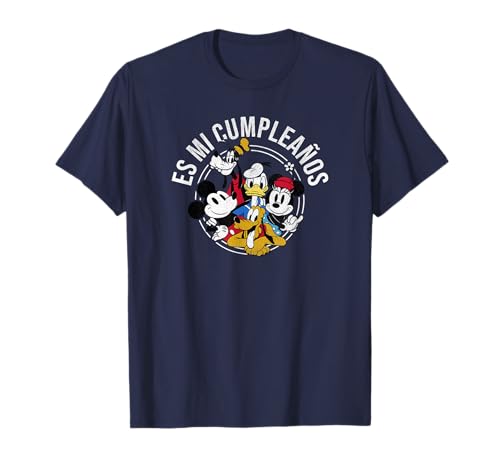 T-shirt Mickey Disney Es Mi Cumpleaños pour anniversaire en coton confortable