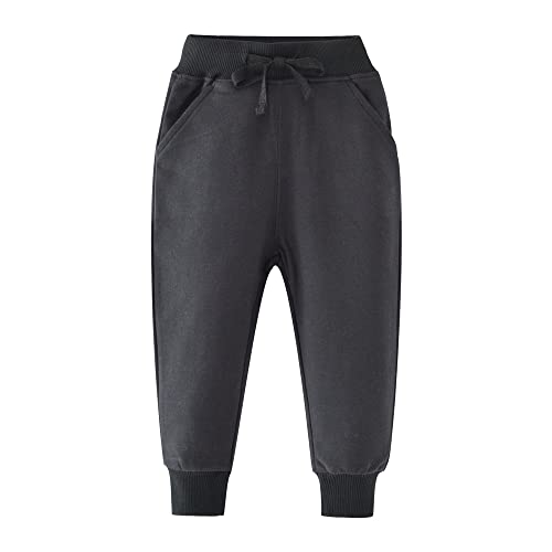 Image of Little Boys Jogger Pants Toddler Boys' Drawstring Elastic Waist Cotton Casual Sweatpants 1PC / 2 PCS Set
