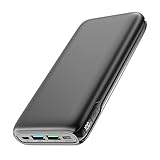 2 Eingänge & 3 Ausgänge: Ausgestattet mit USB-C und Micro-USB Eingängen können Sie den externen Akku über einen dieser Eingänge aufladen, und sie verfügt auch über 3 Ausgänge, die 3 Geräte gleichzeitig aufladen können.