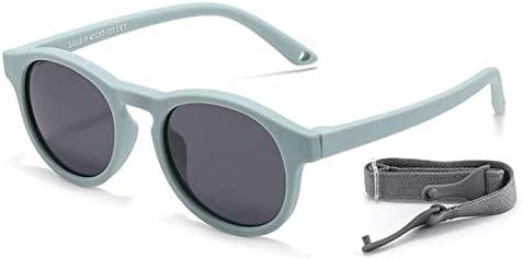 Cysocool Baby Polarisierte Sonnenbrille mit UV400 Schutz für 0-36 Monate Kinder Sonnenfilter Flexibler Gummi Rahmen