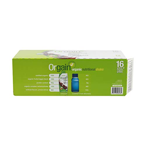 Image of ORGAIN Organic Creamy Chocolate Fudge Shake 12 Pack, 11 FZ