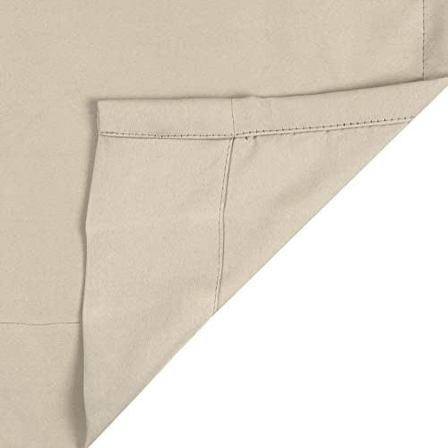 Chadmade Pinch Pleated Curtain Solid Thermal Insulated Blackout Patio Door Panel Drape For Traverse Rod And Track, Beige 72W X 84L Inch (1 Panel) #TOP3