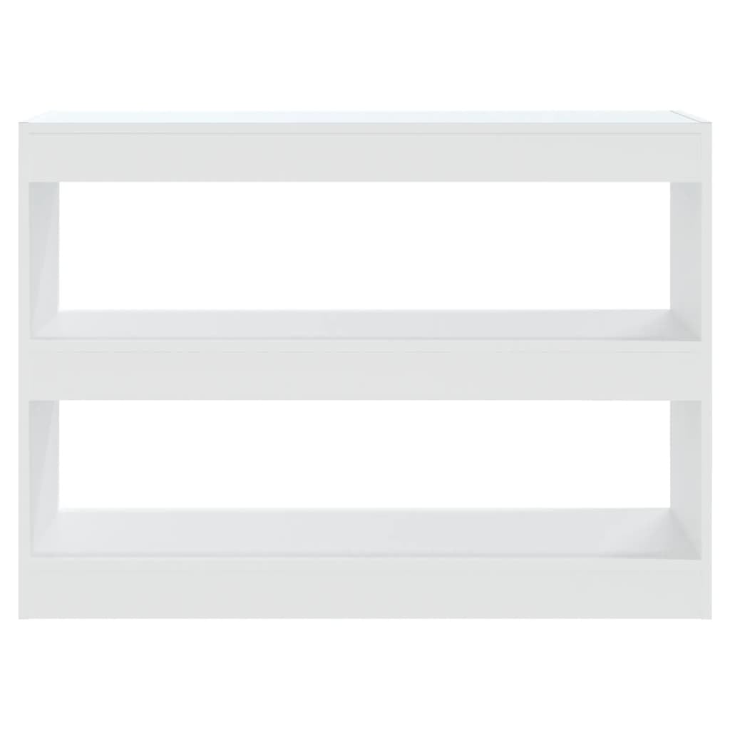 Mensola decorativa per soggiorno, libreria, libreria, divisorio, bianco, 100 x 30 x 72 cm, per libri, soggiorno, studio, ufficio
