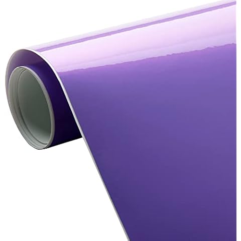 Sunice Glossy Purple Vinyl Wrap for Car Paint Color Change DIY Vehicle Wrapping Film Stretchable with Air Bubble Release 152cmx30cm Cover
