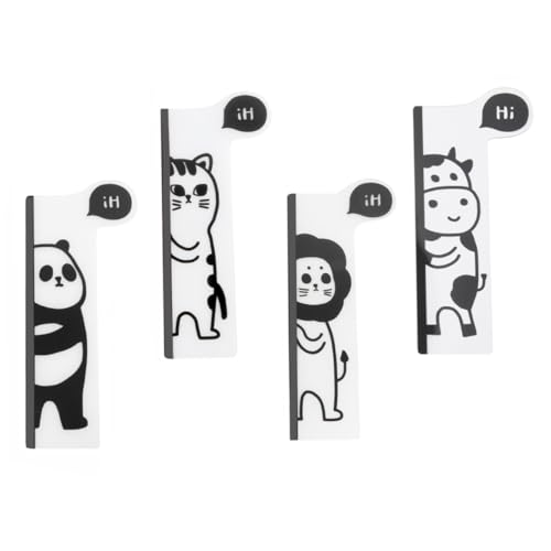 HOLIDYOYO 4個 パソコンディスプレイ用透明メッボード 小型軽量 繰り返し使用可能 学生用ノートボード 付箋ホルダー 収納便利