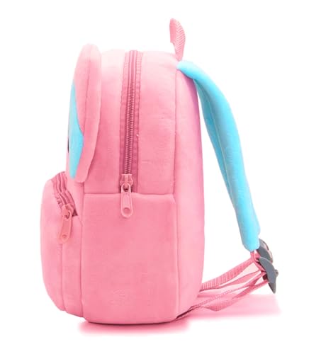 Image of Frantic Soft Cute Kids School Bag Picnic Backpack(PinkElephant)