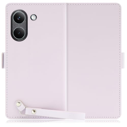 LOOF MACARON �{�v �X�g���b�v�t�� �蒠�^ �X�}�z�P�[�X for POCO X8 Pro �p �P�[�X �J�o�[ �蒠�^�P�[�X �J�[�h���[ �X�g���b�v �x���g�t�� �}�O�l�b�g�t�� �}�J���� ���킢�� [�u���[�x���[�p�[�v��]
