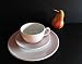 Produktbild Dibbern Solid Color - Kaffeetasse 0,25 l m. U. + Teller flach 21 cm - puder - NEU 1.Wahl