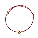Naz Collection Gold Plated Shiny 6mm Heart Charm Red String Love Bracelet