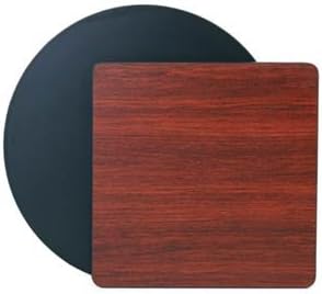 Royal Industries Rectangular Reversible Black/Mahogany Woodgrain Tabletop, 30" x 48"