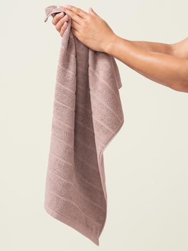 Image of DAMENSCH 100% Cotton Towels, Super Soft Towels Set, Ultra Absorbent Towel for Women, Quick Dry Face Towel for Men, Long Lasting Colours Bath, Hand and Face Towels-Dusty Pink II