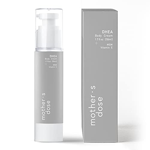 Mother's Dose DHEA 50mg Cream for Women and Men- Bioidentical DHEA USP Natural 90 Day Supply! Energy Mood Boosting Supplement Made in USA with Added MSM and Vitamin E