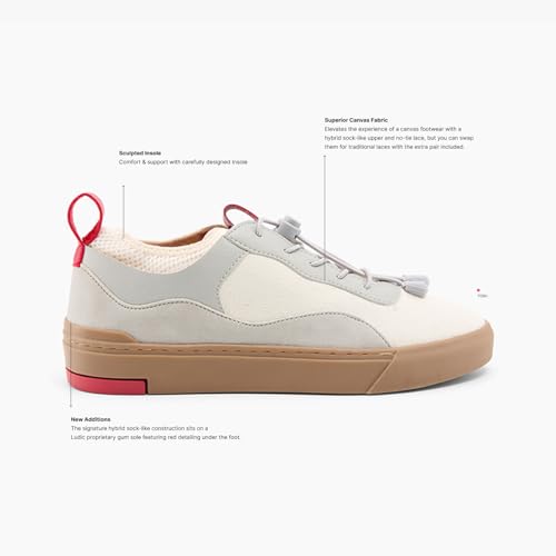 Image of LUDIC EC Pro Sneakers for Men & Women | Enhanced Canvas Collection | Classic Casual Shoes | No-Tie Lacing Closure Day Wear | Soft Cushioned Insole | Comfortable & Stylish
