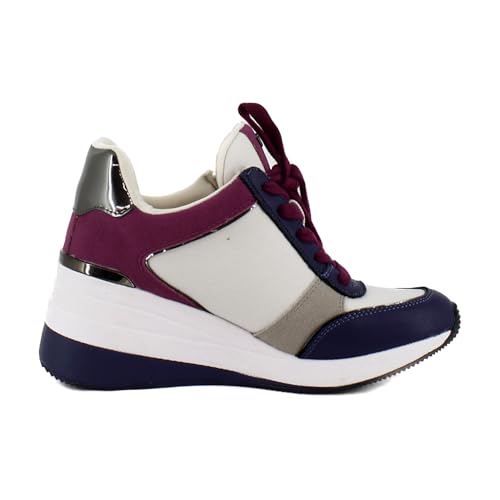 Image of DKNY Women's Kaden Lace Up Wedge Sneaker with Side Zipper