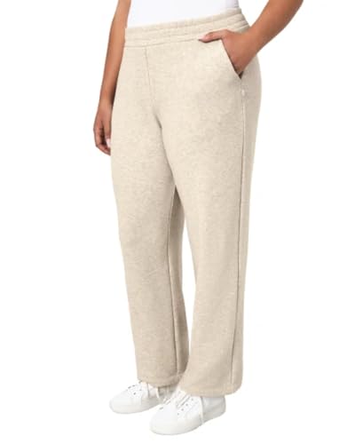 Mondetta Womens Pull On High Waisted Fleece Pant (US, Alpha, Large, Regular, Regular, Tan)
