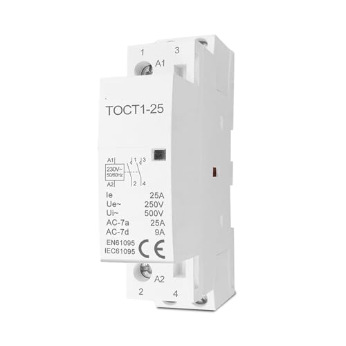 Contacteur modulaire Din rail 25A 110V avec contact inverseur 1NO 1NC