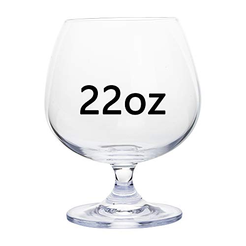 JEKOSEN Brandy & Cognac whiskey Crystal Glasses Snifter Set of 4 Lead-free Clear Large Size 22oz