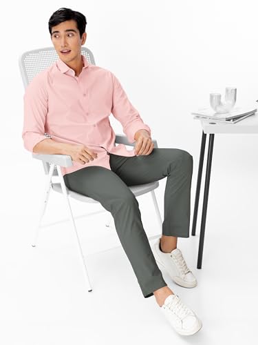 Image of Beyoung Cotton Plain Regular Fit Shirt for Men | Full Sleeve | Formal Shirt | Classic Collar Cotton