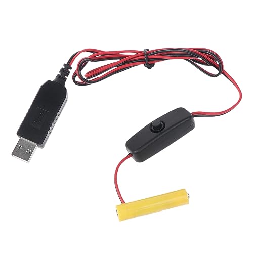 USB Power AAA Battery Eliminator Cable Can Replace 1x AAA Battery for Christmas LED Light with Switch Accessories