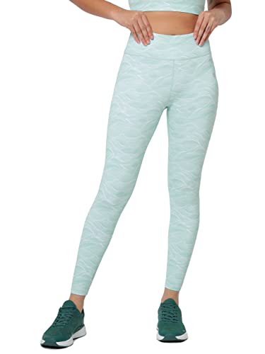 Image of CULT High Waist Running Tights with Side Pocket | Geometric Print | Breathable | Moisture-Wicking | Curved Hem