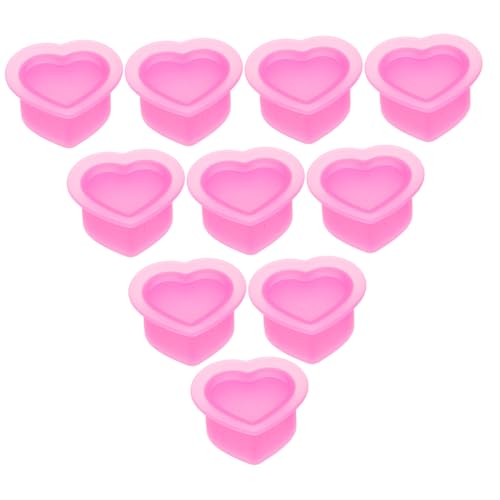 BELLIFFY Silicone Pigment Cups for Tattoos Ink Storage Cups Set Heart Shape Ink Container for Tattooing Supplies