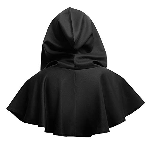 ITODA Halloween Costume Cloak Adult Medieval Cowl Cloak Witchcraft Pagan Hooded Cape Witch Wizard Grim Reaper Cape Poncho Fancy Dress Cosplay Party Props - Image 4