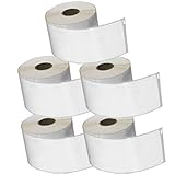  UK COMPATIBLE INK UCI 99010 - Rollo de etiquetas para impresoras de etiquetas DYMO y SEIKO (5 rollos de 130 etiquetas, 28 x 89 mm)