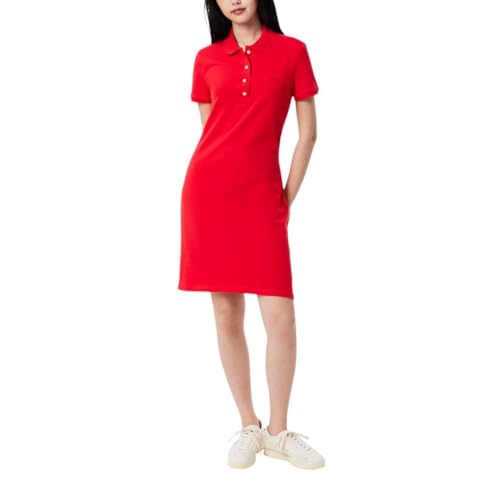 Lacoste Classic Short Sleeve Stretch Mini Pique Polo Dress, Ef8470 Dress