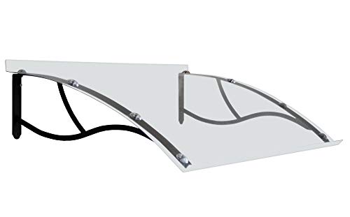 BELLHOUSE COPERTURE Auvent en Fer Ricciolo Top P 90 H 34 L 150 CM - Transparent