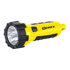 Dorcy 150 Lumen Floating Water Resistant LED Flashlight with Carabineer Clip, Yellow (41-2510)
