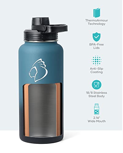 Stainless Steel Water Bottle with Straw - Image 4