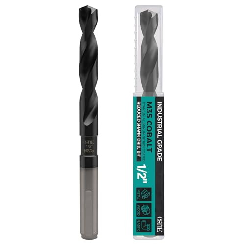 1/2 Inch Industrial Grade M35 Cobalt Drill Bit Reduced Shank TiAlN Coating