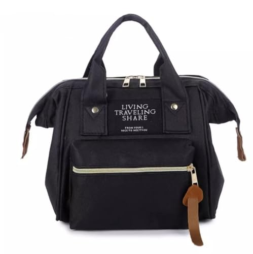 Bolsa Mochila Anello Feminina - Estilo Japonês, Compacta e Funcional (Preto)
