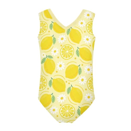 Image of Girls Cartoon Pattern One-Piece Swimsuits Sport Racer Swimwear Beach Bathing Suit, Size 5-14