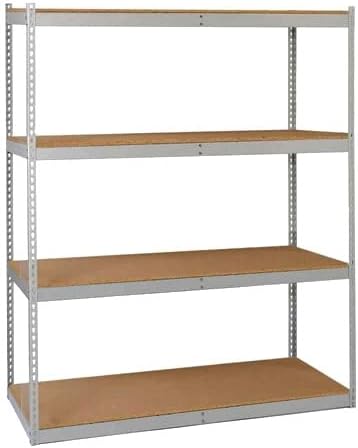 Miniatura 2 de Shelving Inc. 36 pulgadas de profundidad x 48 pulgadas de ancho x 72 pulgadas de alto - Unidad de inicio de 4 estantes gris con doble remache - Sin