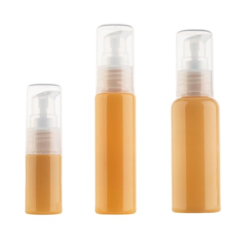 3 Stück Tragbare Nachfüllbare Reise Flaschen 10ml 20ml 30ml Kunststoff Lotion Pumpflasche Lotionsspender Leere Luftreiseflaschen,Kosmetik, Gesichtscreme, Lotion, Emulsion, Probenverpackung, Behälter