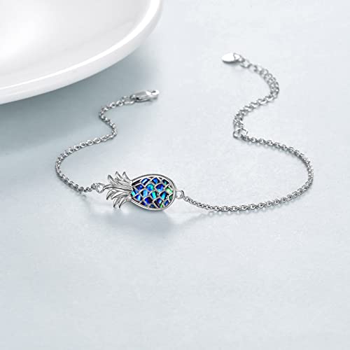 ONEFINITY Sterling Silver Pineapple Bracelet Pineapple Pendant Jewelry Mother‘s Day Gift for Women Mom4