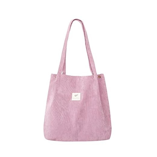 Suyfhdc Corduroy Tote Bag for Women-Gym Bag with Inner Pockets Big Capacity Casual Handbags for Work Shopping