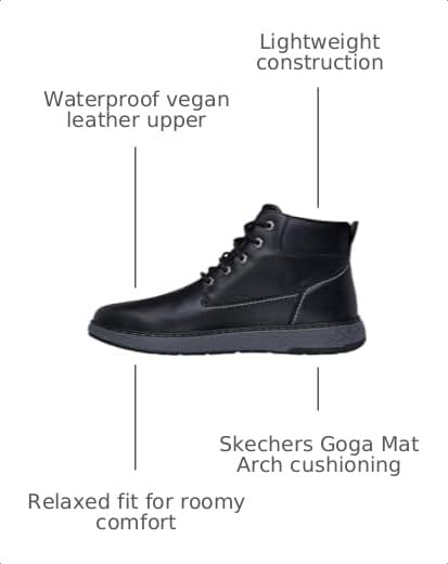 Image of Skechers Men's USA Garlan - Deno Round Toe Waterproof Lace Up