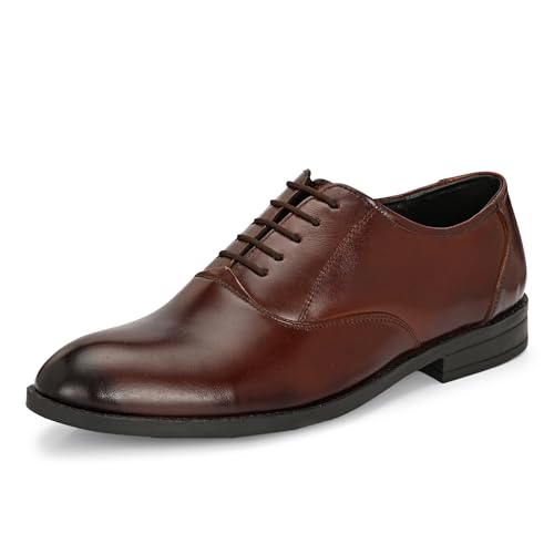 Image of Blue Leather by Centrino Genuine Leather Slip-On Men's Formal Shoe |Stylish with Soft Cushioned Insole |Trendy Non Lace-Up Design |Durable Leather with Anti-Skid Sole | Perfect for Formal Wear (4017)