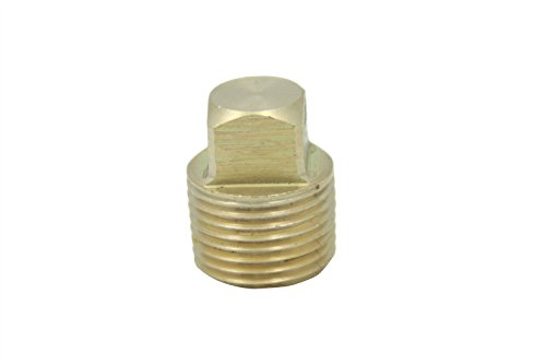 LTWFITTING Brass Pipe Square Head Plug Fittings 3/8 Inch Male NPT Air Fuel Water Boat(Pack of 300)