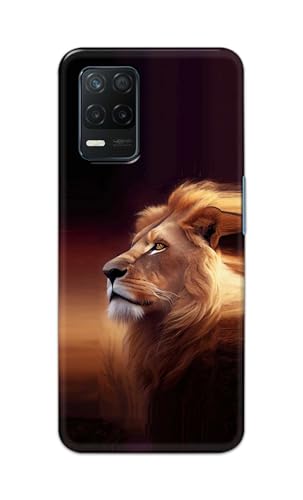 Image of PRINTFIDAA Printed Hard Back Cover Case for Realme 8 5G | Realme 8S 5G | Realme Narzo 30 5G | Realme 9 5G Back Cover (Danger Lion) -112