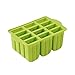 RJJ 12 Nawet lody lodowe silikonowe pokarm silikonowy majsterkowanie Owoce 12 nawet lodowe taca lodowa (Color : Green)