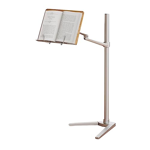 Book Stands Adjustable Book Holder Sheet Music Stand Cookbook Stand for Reading Floor Book Holder for Sofa Bed (Silver-53 * 90cm)