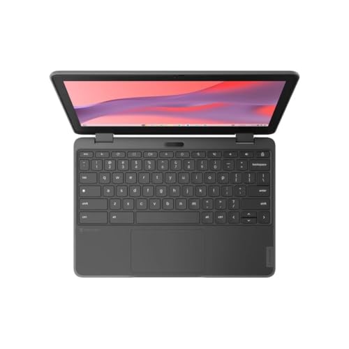 Image of Lenovo 300e Yoga Chromebook Gen 4 11.6 inch HD 2-in-1 Touchscreen Laptop, MediaTek Kompanio 520 2.0GHz, 8GB RAM, 64GB eMMC, ChromeOS, Graphite Gray